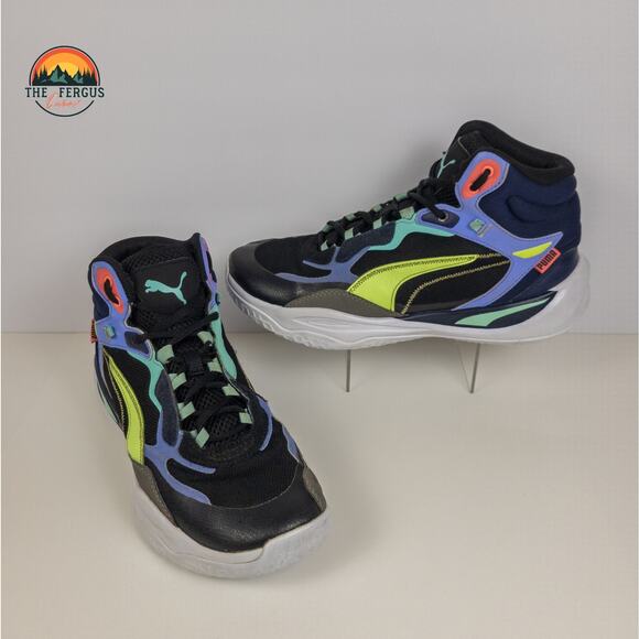 Puma Playmaker Pro Basketball Shoe Chunky High 90 Retro Reconditioned Men Size 8 - Picture 1 of 16